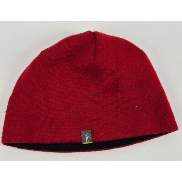 SmartWool Beanie The Lid Red Merino Wool Blend All Seasons Outdoor Lightweight - Picture 3 of 7